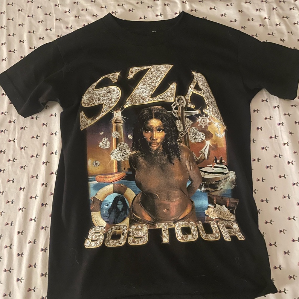 Black SZA SOS Tour Graphic T-Shirt